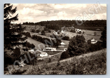 Postcard black and white postcard Czech village small format (ST3381)