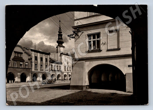 Postcard Svitavy historical square with ancient houses (ST3385)