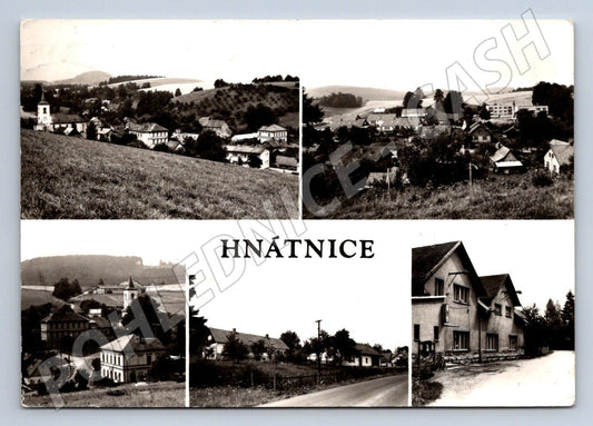 Postcard Hnátnice black and white small format Czech Republic until 1950 (ST3387)