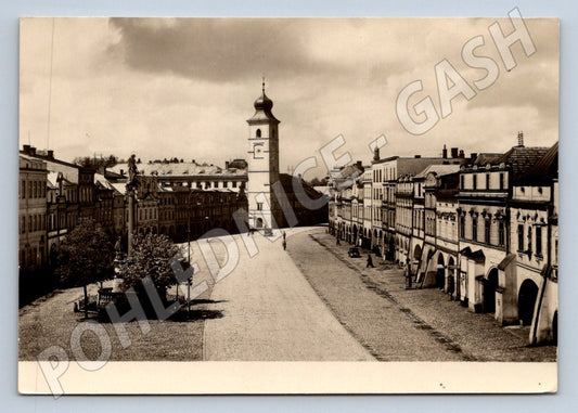 Postcard Gotwald Square Litomyšl Czech Republic before 1950 (ST3394)