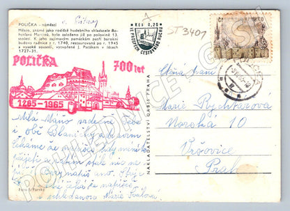 Postcard Litomyšl Street on the Mount of Olives Panorama of the Castle (ST3402)