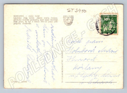 Postcard Bořanec spa house by Josip Gočár Czechoslovakia 1911 (ST3410)