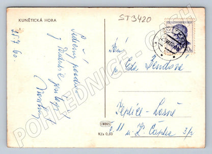 Postcard Kunětická hora historical castle Czech Republic old (ST3420)