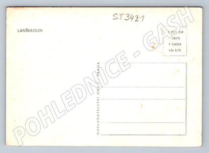 Lanškroun historical postcard, black and white, until 1950 (ST3421)