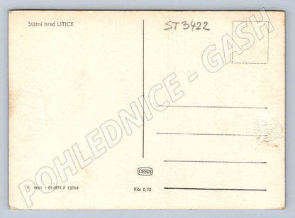 Postcard State Castle Litice historical black and white view (ST3422)
