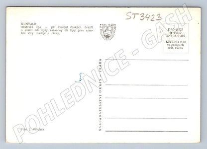 Postcard Kunwald Linden Tree at the Battlefield of the Czech Troops (ST3423)