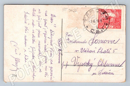 Postcard loving couple at the table ethnography (ST3426)