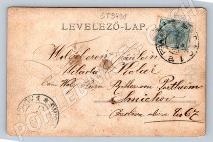 Ethnographic postcard portrait of a woman in folk costume (ST3431)