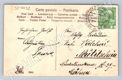Pohlednice romantická vintage pár začátek 20. století (ST3432)