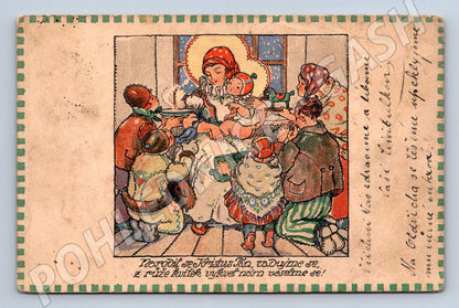 Postcard m. fischerová kvěchová ethnography 1920s (ST3441)