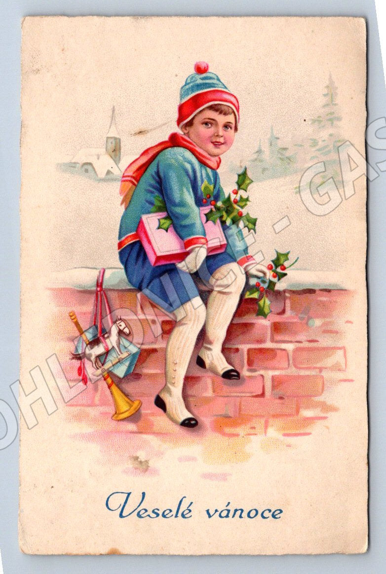 Postcard Czech Republic 1939 small format sent with stamp (ST3445)