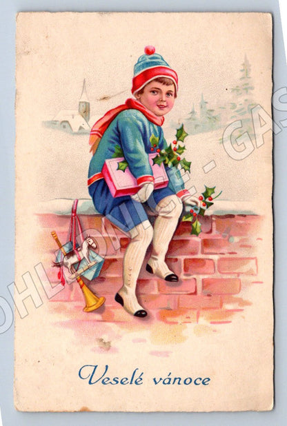 Postcard Czech Republic 1939 small format sent with stamp (ST3445)