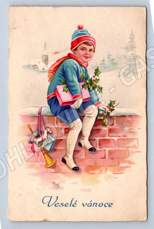 Postcard Czech Republic 1939 small format sent with stamp (ST3445)