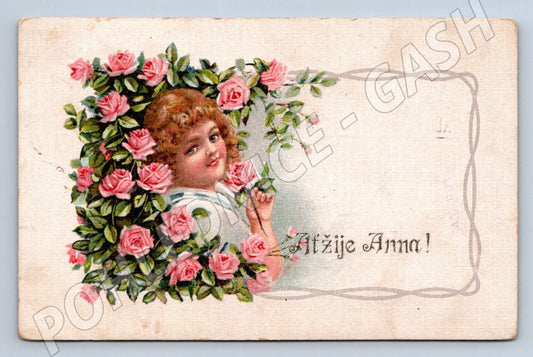Postcard Long Live Anna 1921 small format (ST3447)