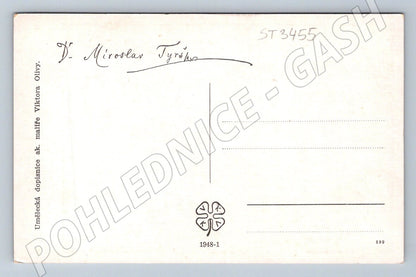 Postcard Dr. Miroslav Tyrš Portrait Viktor Oliva (ST3455)