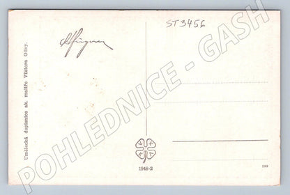 Postcard art postcard portrait by Viktor Oliva (ST3456)