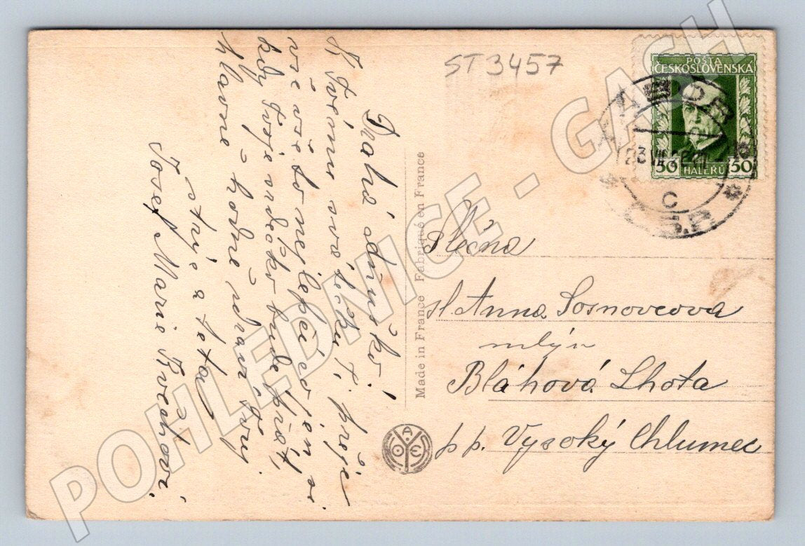 Postcard old ethnographic postcard fioletti á la madone (ST3457)