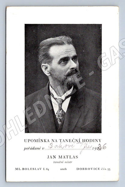 Postcard historical postcard Jan Matlas dancing master (ST3459)