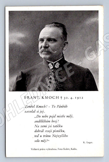 Postcard František Kmoch commemorative 1912 portrait (ST3460)