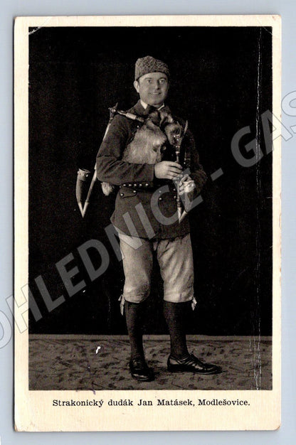 Postcard Strakonice piper Jan Matásek Modlešovice (ST3461)
