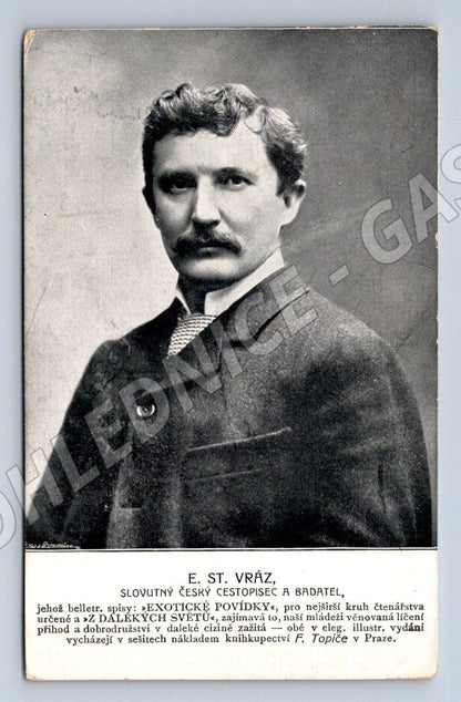 Postcard e. st. vraz Czech traveler and explorer (ST3463)