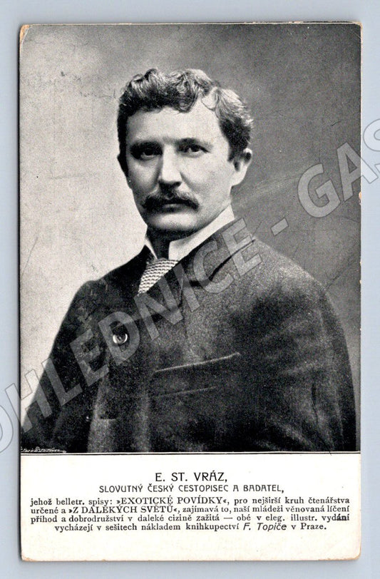 Postcard e. st. vraz Czech traveler and explorer (ST3463)