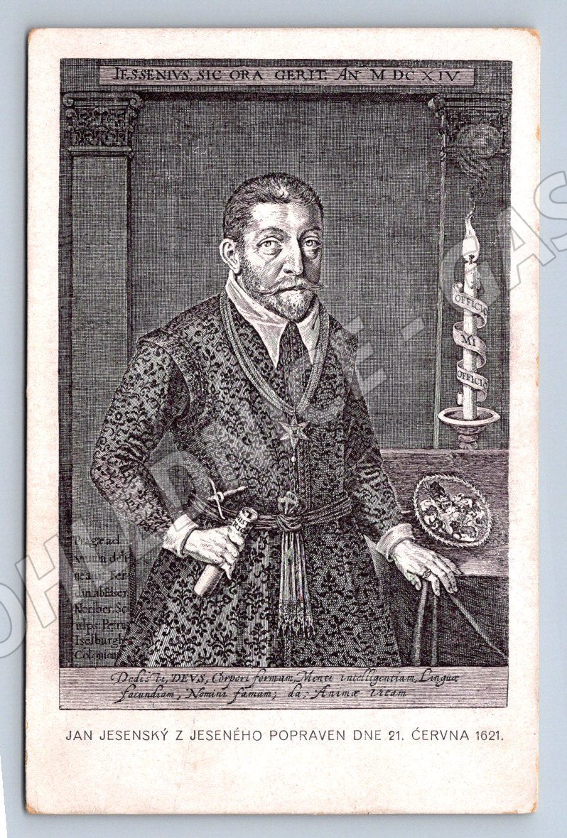 Postcard commemorative postcard 1921 Jan Jesenský from Jesení (ST3466)