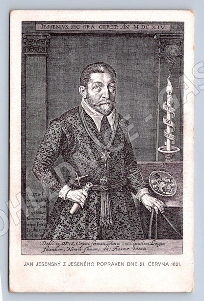Postcard commemorative postcard 1921 Jan Jesenský from Jesení (ST3466)