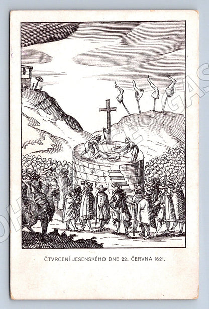 Postcard 1921 300th anniversary of the execution of the Czech lords of quartering (ST3468)