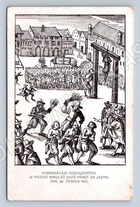 Postcard 1621 1921 execution of the Czech lords of the Old Town (ST3470)