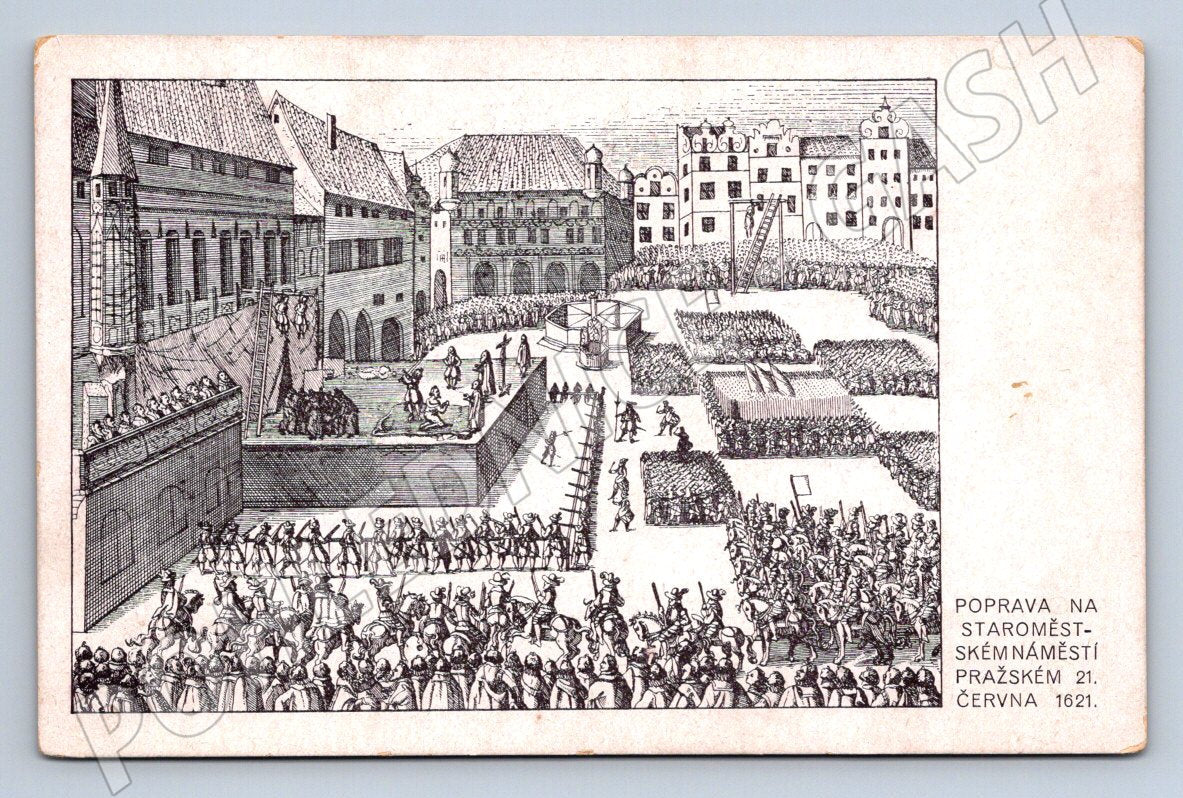 Postcard execution of Czech lords 1621 – 1921 Prague (ST3471)