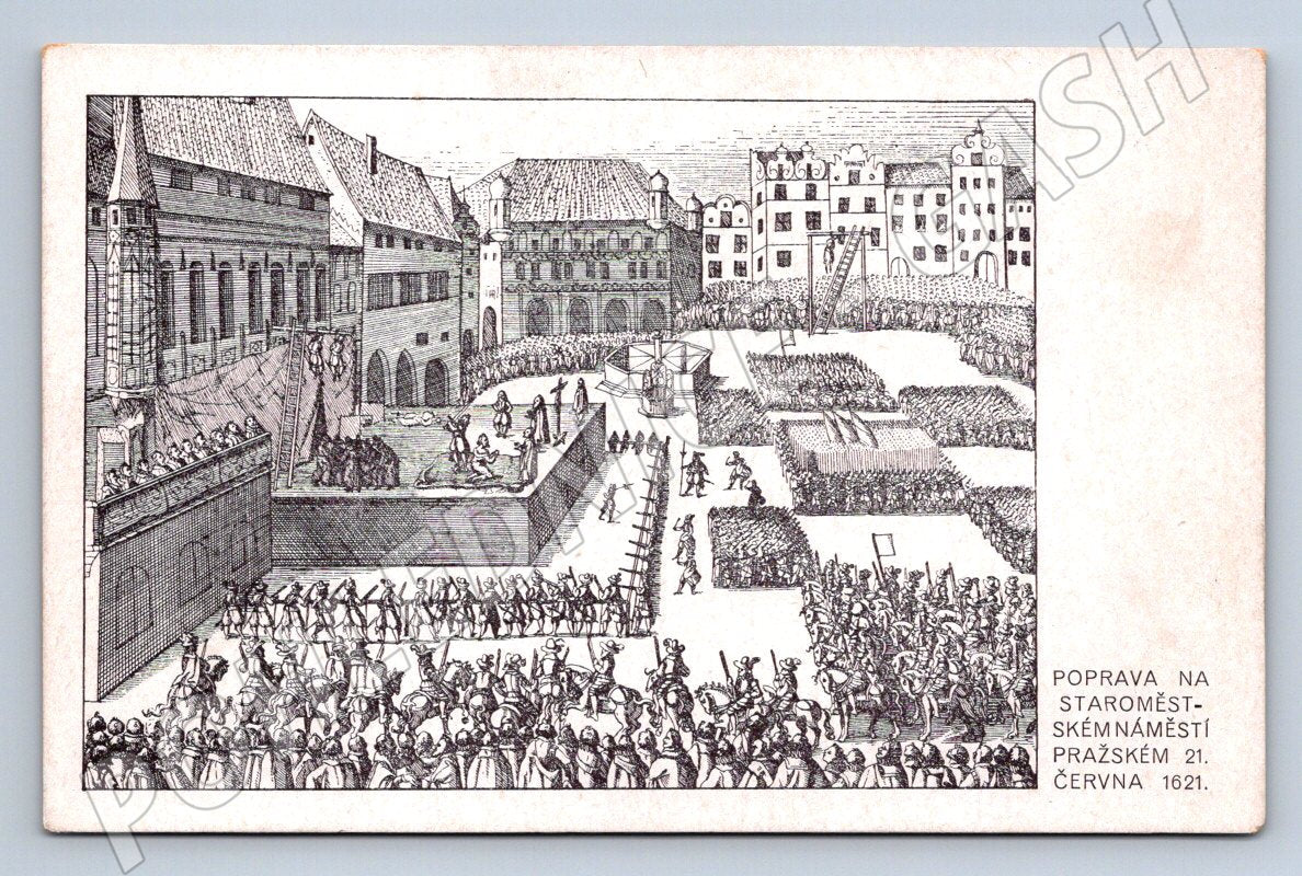 Postcard 300 years of the execution of the Czech lords Prague 1921 (ST3472)