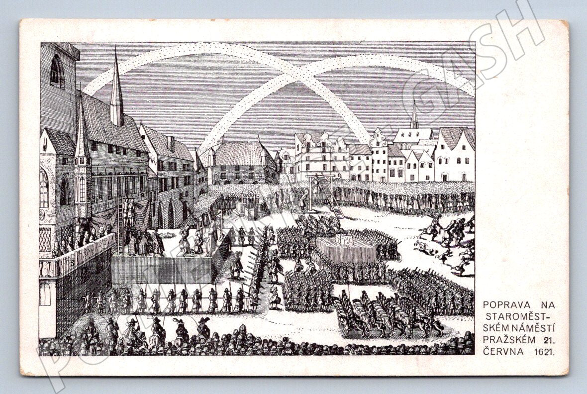 Postcard 1921 – 300 years of the execution of the Czech lords Prague (ST3473)