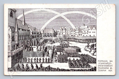 Postcard 1921 – 300 years of the execution of the Czech lords Prague (ST3473)