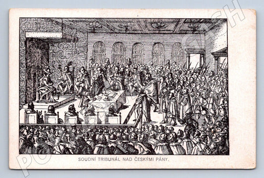 Postcard court tribunal over the Czech lords 1621 – 1921 (ST3474)