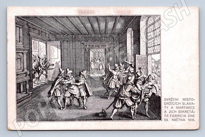 Postcard of the overthrow of the governors 1618 – anniversary 1921 (ST3475)