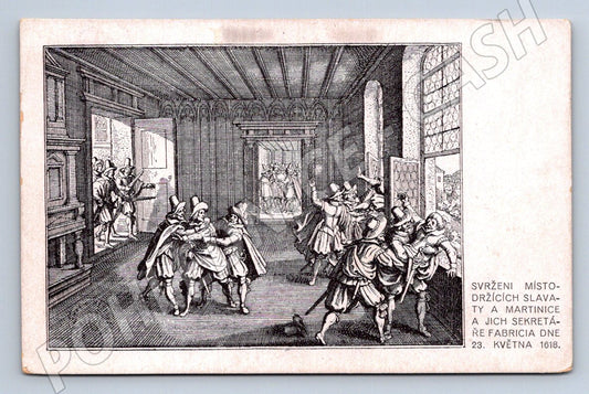 Postcard of the overthrow of the governors 1618 – anniversary 1921 (ST3475)