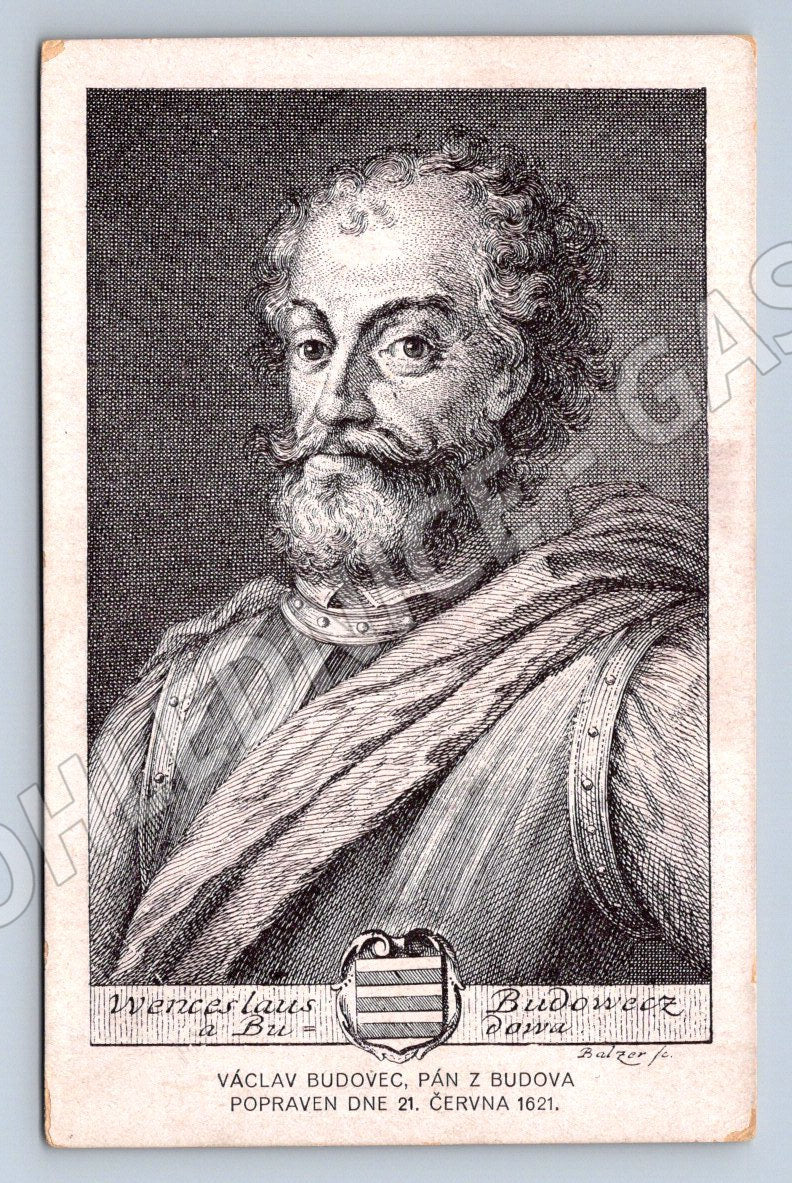 Postcard Václav Budovec from Budov – anniversary 1621 1921 (ST3476)