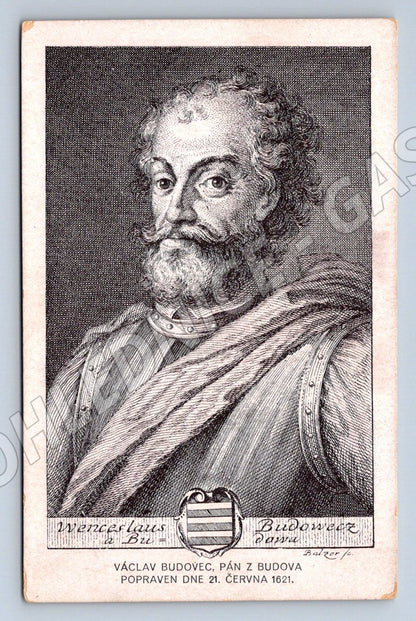 Postcard Václav Budovec from Budov – anniversary 1621 1921 (ST3476)