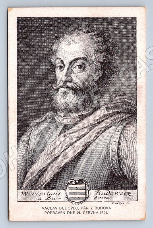 Postcard Václav Budovec from Budov – anniversary 1621 1921 (ST3476)