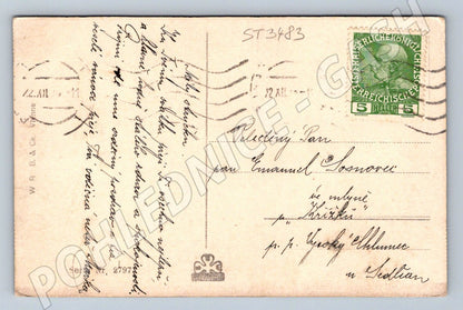 Postcard girl with a gift – Art Nouveau 1911 Rak-Uh (ST3483)