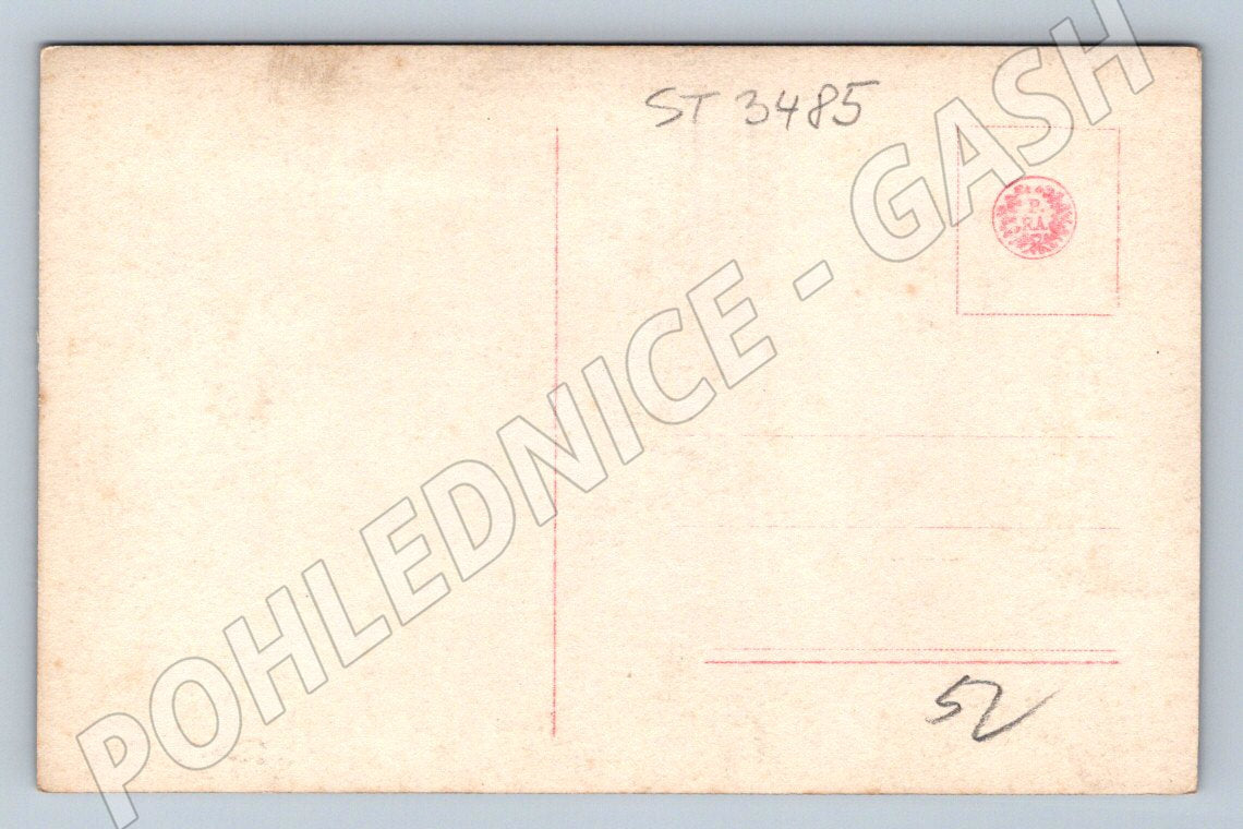 Postcard artistic woman with a jug antique style sepia (ST3485)