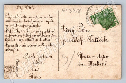 Postcard Austria-Hungary romantic couple original until 1950 (ST3488)