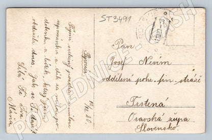 Postcard hand-colored woman in the Czechoslovak landscape until 1950 (ST3491)