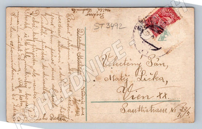 Romantic postcard Austria-Hungary 1911 sent to Vienna (ST3492)