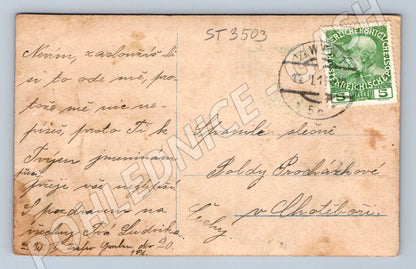 Postcard portrait of a young lady, used 1912, Austria-Hungary (ST3503)