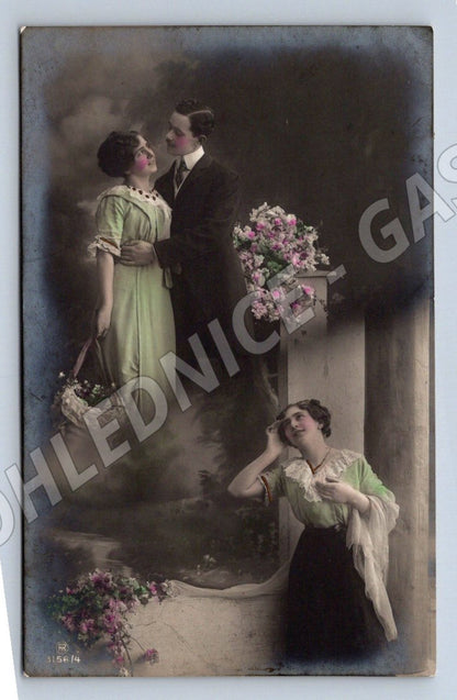 Romantic colored postcard Austria-Hungary small format (ST3510)