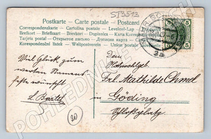 Postcard woman in traditional costume colored circa 1900 Austria-Hungary (ST3513)