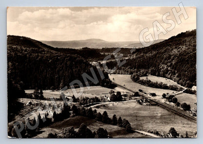 Postcard Lanšperk view of the valley and the Orbis railway, Czechoslovakia (ST3526)