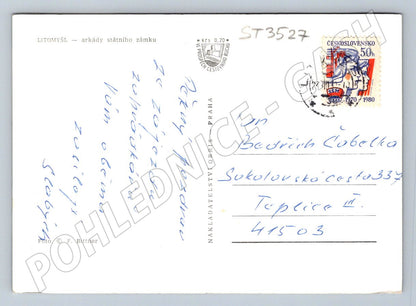 Postcard Litomyšl arcades of the state castle 1980 (ST3527)